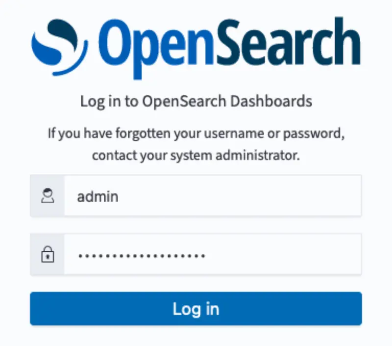 OpenSearch login